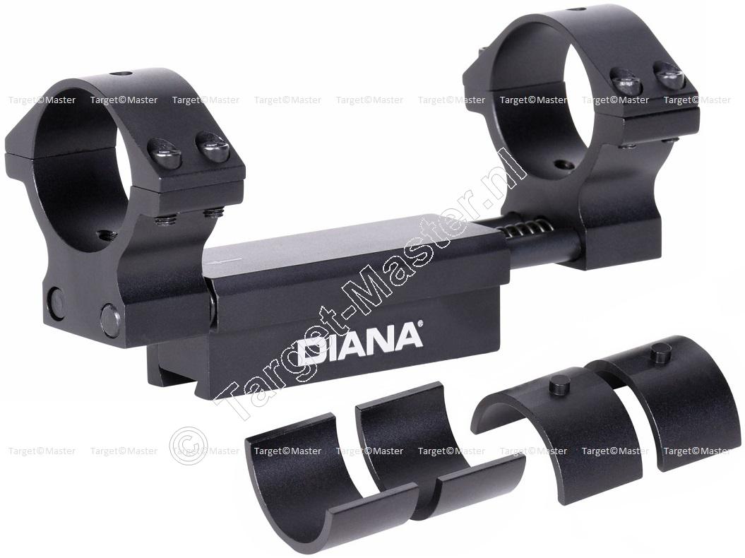 Diana ZERO RECOIL MOUNT Airgun Montage voor 1 inch en 30mm Richtkijker HIGH 1 delig